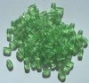 100 6x3mm Light Green Rectangle Beads